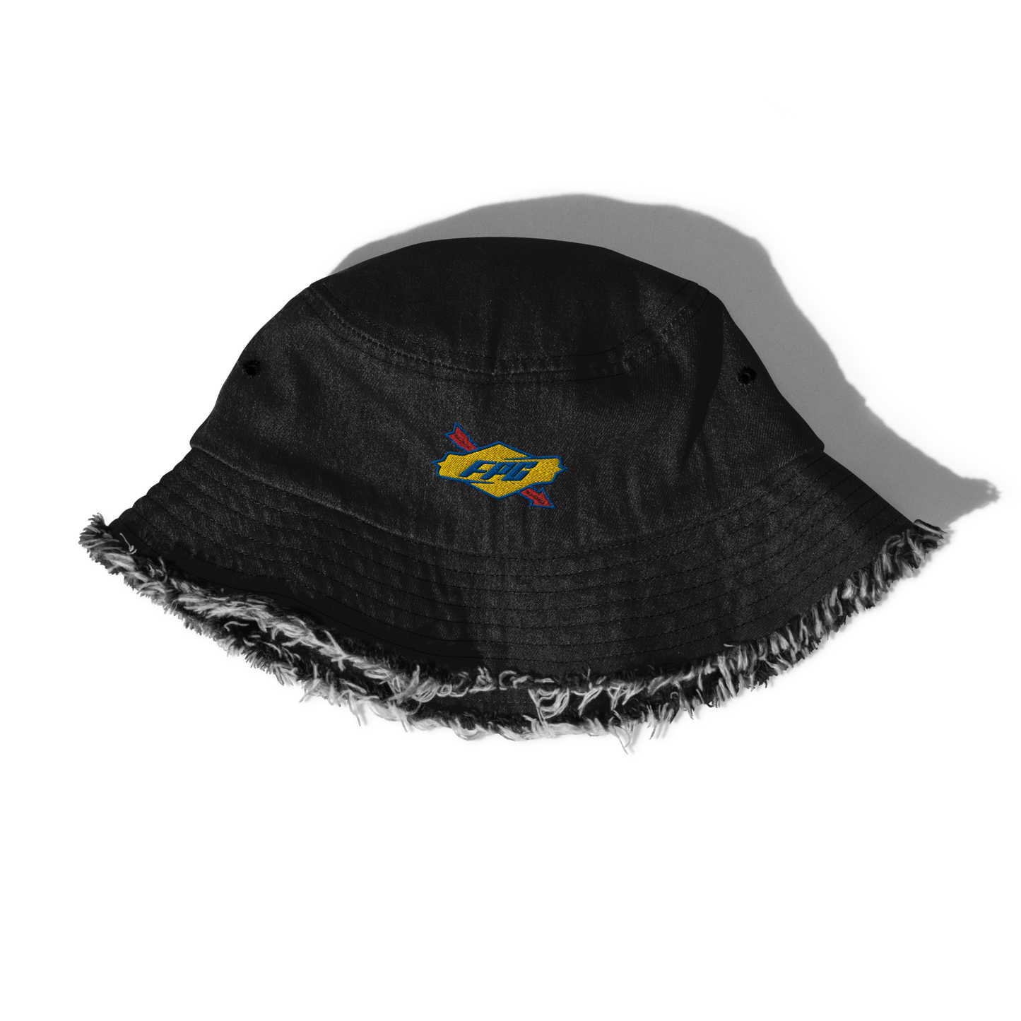 FPG x Distressed denim bucket hat