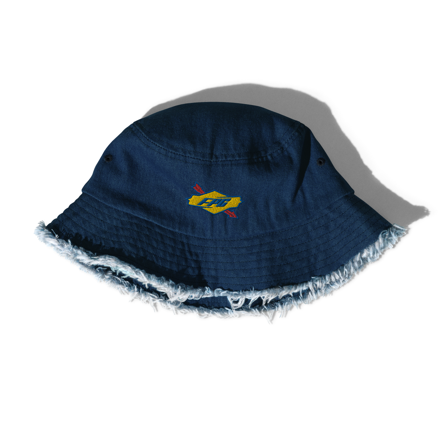 FPG x Distressed denim bucket hat