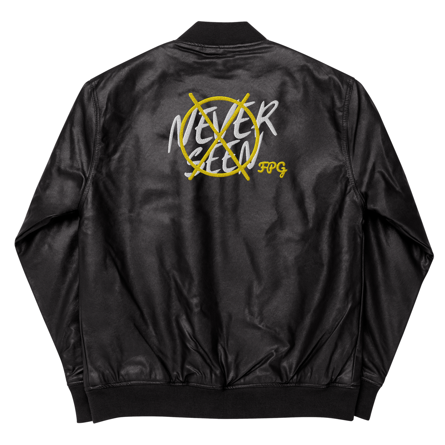FPG x Never Seen The Back Of Them Leather Bomber Jacket