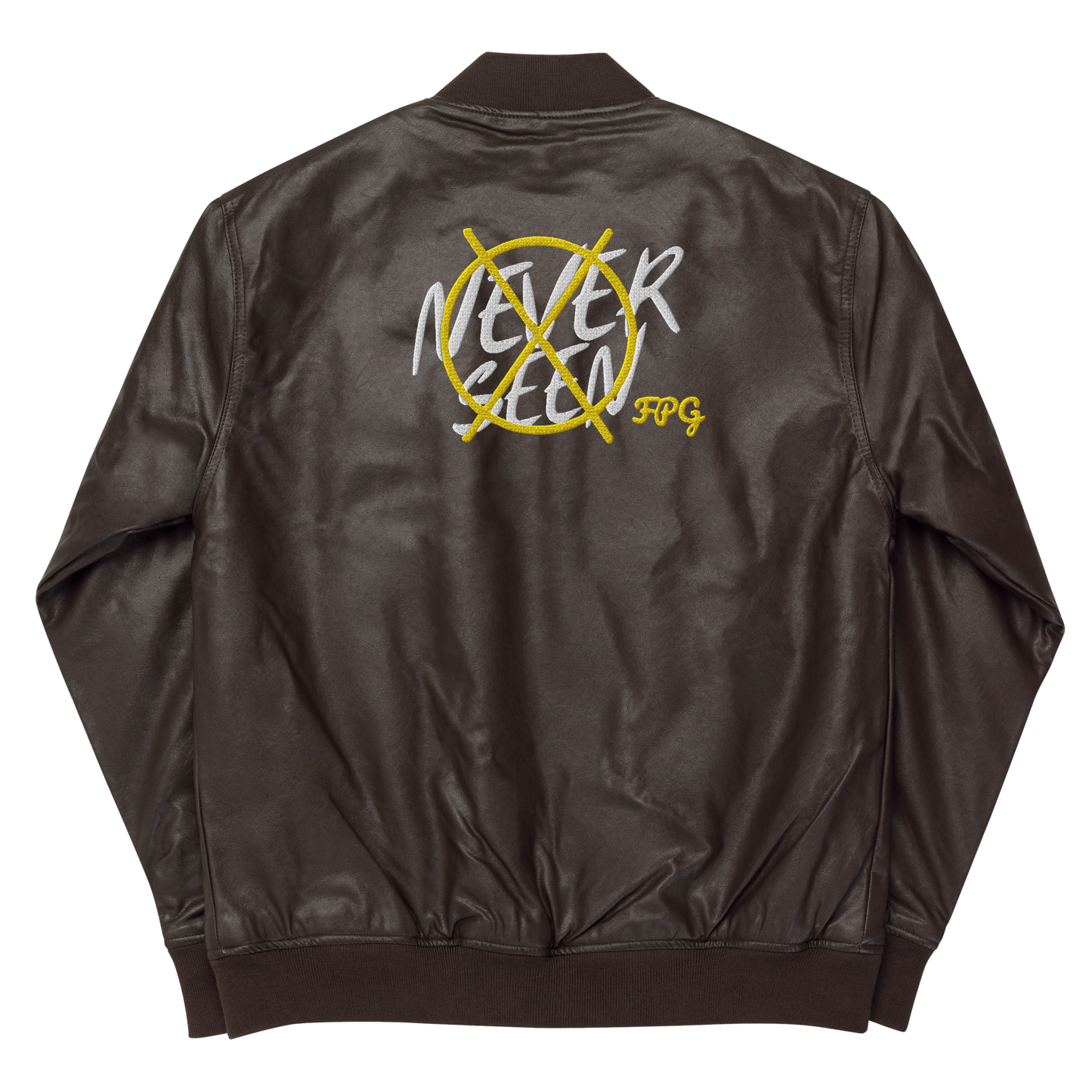 FPG x Never Seen The Back Of Them Leather Bomber Jacket